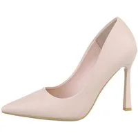 Ital-Design Damen Abendschuhe Elegant High-Heel-Pumps (85275869) Pfennig-/Stilettoabsatz High Heel Pumps in Beige