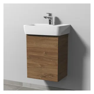 Sanipa 3way Waschtischunterbau zu Geberit Renova Plan Waschtisch mit 1 Tür, Eiche-Kansas SM87059