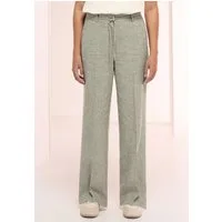 bianca Leinenhose PARIGI im cleanen Look und Trendfarbe 'seagrass melange'
