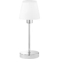 TRIO Leuchten LED Nachttischlampe, Dimmfunktion, LED wechselbar, Warmweiß, Nachttisch-lampe Touch dimmbar Bauhaus Lampenschirm-e Glas, Höhe 32cm