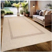 OTTO home Teppich Venedig Bordüre auch als Läufer erhältlich, rechteckig, Höhe: 3 mm, In- und Outdoor geeignet, Sisal-Optik, Wetterfest & UV-beständig