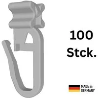 novumfix Gardinengleiter X-Gleiter, beweglich Faltengleiter weiß für 6mm Innenlauf, (100-St)
