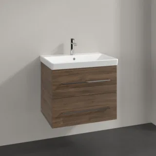 Villeroy und Boch Avento Waschtisch-Unterschrank A89000VH 63 x 51,4 x 45,2 cm, 2 Auszüge, wandhängend, Arizona Oak