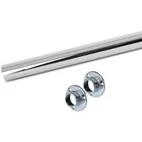 HOOZ Kleiderstange aus Chrom mit Halterung für Ordnung im Schrank verschiedene Längen (1 St., 50 cm - kürzbar), aus Metall