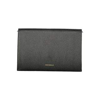 Schwarze Lederhandtasche
