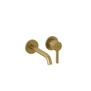 KLUDI NOVA FONTE Pura Waschtisch-Wand-Einhandmischer 180 ohne Ablaufgarnitur Brushed Gold 20244N015