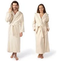 Möve Unisex-Bademantel Chenillebiesen, ideal für Sauna & Spa, Hotelbademantel, Morgenmantel, Langform, Walkfrottier