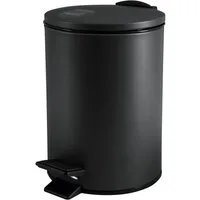 spirella Kosmetikeimer ADELAR, Treteimer mit Softclose-Absenkautomatik, herausnehmbarem Inneneimer, Anti-Fingerprint-Beschichtung, matt Finish, 3L, schwarz