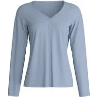CALIDA Langarmshirt Etude Ajours Damen (1-tlg) weiche Modalqualität, moderne Knopfleiste, lockerer Schnitt