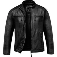 Amaci&Sons Lederjacke CICERO Lederjacke Echtleder Herren Biker Zipper Jacke