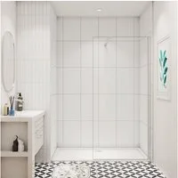 duschspa Duschwand 185cm 6mm Nano Glas Seitenwand Walk in Duschtrennwand, (Set), Glas