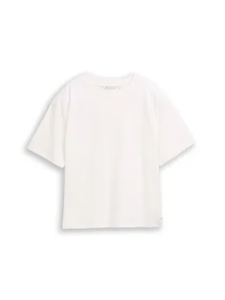 TOM TAILOR Denim - T-Shirt im Boxy-Fit weiß - Gr. - M