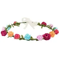 Trachtenland Haarreif Blumenkranz "Marina" mit Röschen zum Binden