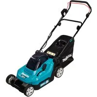 Makita Akkurasenmäher DLM382PM2, 38 cm Schnittbreite, mit 2 Akkus 18V/4Ah LXT und Doppel-Schnellladegerät