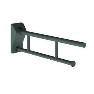 KWC Aquarotter Stützklappgriff, MEDCARE, Edelstahl, grau, 113x234x700 mm, WC-Rollenhalter, 360000377 3600003778