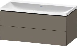 Duravit L-Cube c-shaped Set wandhängend Flanell Grau Seidenmatt 1000x480x480 mm - LC6952N90900000 LC6952N90900000