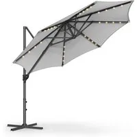 SONGMICS Sonnenschirm, Ampelschirm, ∅300cm, mit/ohne 28 Solar-LED-Leuchten, um 360° drehbar