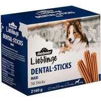 Dehner Lieblinge Hundesnack Zahnpflege Dental Sticks, 56 Stück, zuckerfrei, Snack für: Hunde, Kausnack für ausgewachsene Hunde ab 25 kg