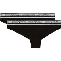 Emporio Armani Brasilslip Brazilian Brief Stretch Cotton (2-St., enthält 2 gleichfarbige Slips) mit umlaufendem Markenschriftzug