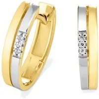 Orolino Paar Creolen Gold 585 mit 6 Brillanten zus. 0,03ct.