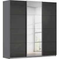 OTTO home Schwebetürenschrank Kleiderschrank Schrank Schlafzimmerschrank Garderobe AGORDO (Breiten 203/271/315/360 cm in drei Griff-Farben - NEU: Farbe SCHWARZ) Top Innenausstattung, in 4 Breiten und 2 Höhen MADE IN GERMANY
