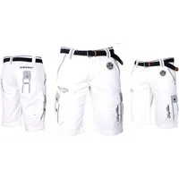 Geographical Norway Shorts Herren Cargo Shorts Kurze Hose Short Bermuda Knielang Sommer + Gürtel
