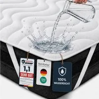Matratzenschoner 100 g/m², 90x200, 120x200, 140x200, 160x200, 180x200 oder 200x200 cm Komfortec, 1 oder 2 Stück Wasserdichter Matratzenauflage