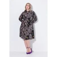 MIAMODA Hemdblusenkleid Blusenkleid A-Linie Animal-Patchprint