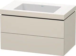Duravit L-Cube c-bonded Set wandhängend Taupe 800x480x500 mm - LC6927N8383 LC6927N8383