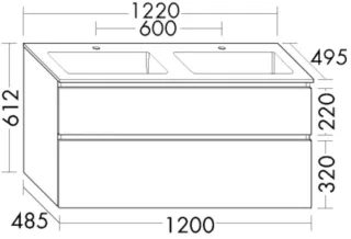 Burgbad Mi-WT+WTU Lin20L.HGL Steingrau Hochglanz/Weiß Velvet, SGHZ122F6519C0037 SGHZ122F6519C0037