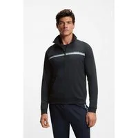 BOSS Sweatjacke Authentic mit Streifen und Logo, regular fit