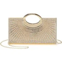 Mutig Abendtasche Clutch,Abendtasche,Handtasche, Handtasche mit abnehmbarem Kettenriemen (Clutch-Handtaschen für Damen Strass-Abendtasche Funkelnde, 14.3 x 25.5 x 5cm Modische Geldbörse), für Hochzeit, Cocktailparty, Bankette,Partys,Abschlussbälle,Da