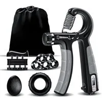 Keyura Handmuskeltrainer Handmuskeltrainer Handtrainer Unterarmtrainer,Griffkraft Trainer(5-St) (Für Sportler und Wiederherstellung der Hand, Einstellbarer Widerstand, Einstellbarer Widerstand 10-60kg,Fingertrainer, Griffkraft Trainer Set), Verbesser
