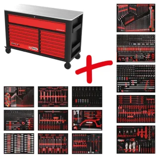 KS Tools Performanceplus Werkstattwagen-Satz P45 mit 950 Werkzeugen für 13 Schubladen - 845.14950
