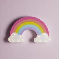 Lights4fun LED Wandleuchte Regenbogen Wandlampe Kinderzimmer