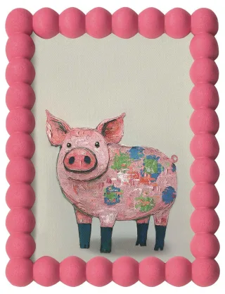 Gemälde PINK PIG