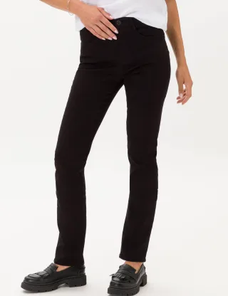 Brax Damen Five-Pocket-Hose Style MARY CLEAN PERMA BLACK, denim perma schwarz, Gr. 46K