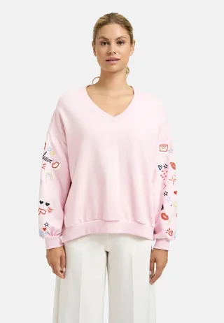 Smith&Soul - Oversize Sweatshirt Sleeve Embroidery - Gr. - S