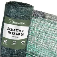 HaGa Schutznetz SCHATTIERNETZ 60% 1m x 5m Sonnenschutz, BxL: 1x5 m, (Gewebegewicht ca. 60 g/m², 60 % Schattierwirkung, Hohe), Sichtschutznetz, Abdecknetz, Multifunktionelles UV-stabilisiertes