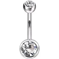 JVmoebel Bauchnabelpiercing Bananabells, Titan Bananabell KRISTALL Farbauswahl