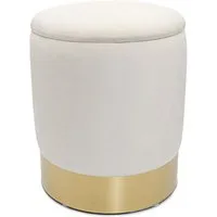 Amagohome Sitzhocker Samthocker Ø 31 H 38 cm Velour Hocker mit Stauraum u. Deckel - Deko Ho