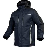 Leibwächter Winterjacke Flex-Line Herren Winter Softshelljacke mit Rückenisolierung (Winterjacke mit Reflektoren, Softshelljacke mit abnehmbarer Kapuze) atmungsaktiv 3000 g/m²/24 h, wasserdicht 8000 mm