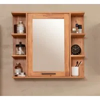 Main Möbel Badezimmerspiegelschrank Spiegelschrank 80x71cm 'Albany' Akazie massiv lackiert