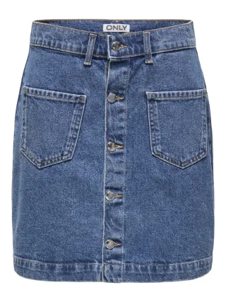 ONLY - ONLAMAZING HW SKIRT TAI DNM NOOS Medium Blue Denim - Gr. - M