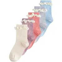 Next Basicsocken Knöchelsocken mit Rüschenrand, 5er-Pack (5-Paar)