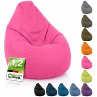 Green Bean Sitzsack Kinder Sitzsack Drop 60x60x90cm (mit Rückenlehne 60x60x90cm - Indoor Sitzkissen 220L EPS-Perlen Füllung, Kuschelig Waschbar), Bean Bag Bodenkissen Lounge Chair Sitzhocker Kindersitzsack