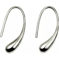 SILBERMOOS Paar Ohrhänger Elegante Ohrhänger "Tropfen", 925 Sterling Silber