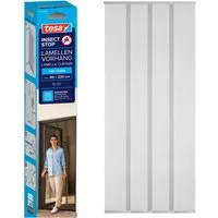 tesa Insektenschutz-Tür Lamellen Vorhang - Fliegenvorhang für Balkon und Terassentüren, (Packung, 1-St., Fliegennetz, Klettband), INSECT STOP Vorhang inkl. Klettverschluss - 95 x 220 cm