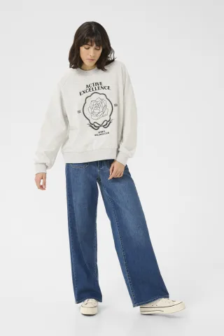 Sweatshirt Loose fit Light Grey Melange