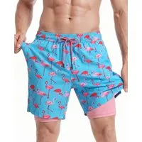 MaaMgic Shorts Herren Elastan kurze Hose 2-in-1 Badehose schnelltrocknend Sporthose (1-tlg)